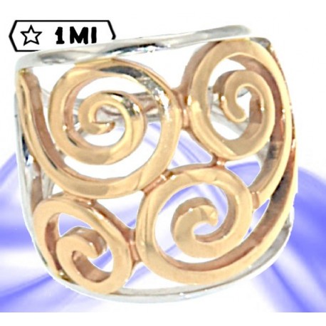 Affascinante anello nei due colori dell'oro