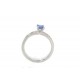 Elegante solitario Solel37 in platino con zaffiro blu e diamanti