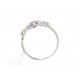 Elegante anello in oro bianco con zaffiro rosa e diamanti