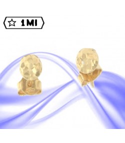 Raffinati orecchini mezza sfera in oro giallo diamantati