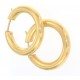 Eleganti orecchini a cerchio tubolare in oro giallo
