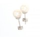 Eleganti orecchini in oro bianco perla mm 8,5