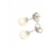 Raffinati orecchini in oro bianco con perla