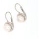 Eleganti orecchini pendenti in oro bianco con perla