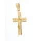 Raffinata croce in oro giallo con gesù