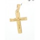 Raffinata croce in oro giallo con gesù