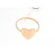 Elegante anello cuore in oro rosa con brillantino da 0,01ct