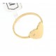 Elegante anello cuore in oro giallo con brillante da 0,01ct