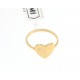 Elegante anello cuore in oro giallo con brillante da 0,01ct