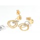 Eleganti orecchini anelli diamantati in oro giallo e oro bianco