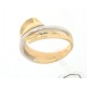 Affascinante anello varie ondulature in oro giallo e oro bianco