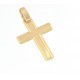 raffinata croce piatta in oro giallo